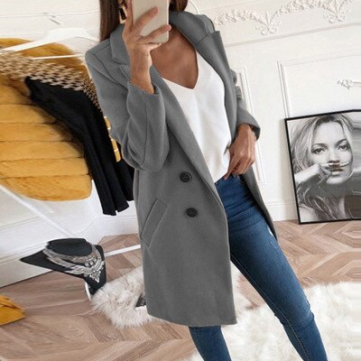 Autumn Winter Wool Coat Elegant Blazer