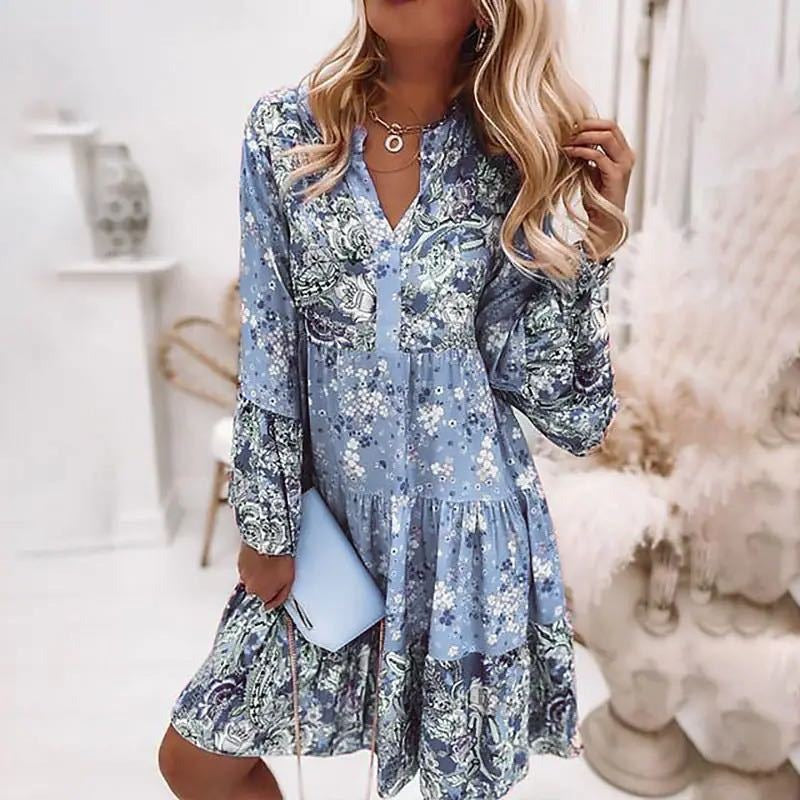 Boho Dream Chic Layered Mini Dress