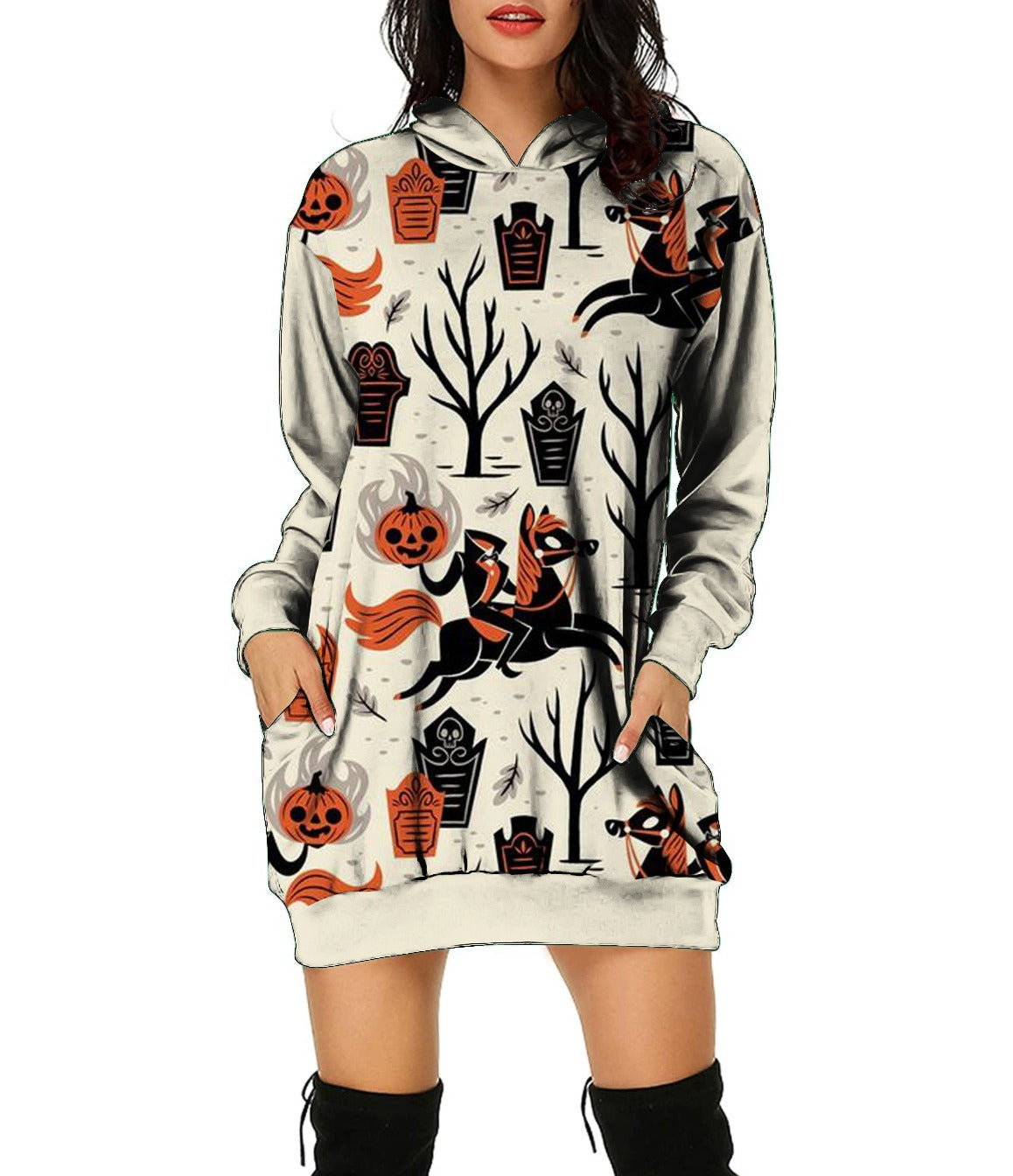 Halloween 3D Print Long Sweater Different Prints