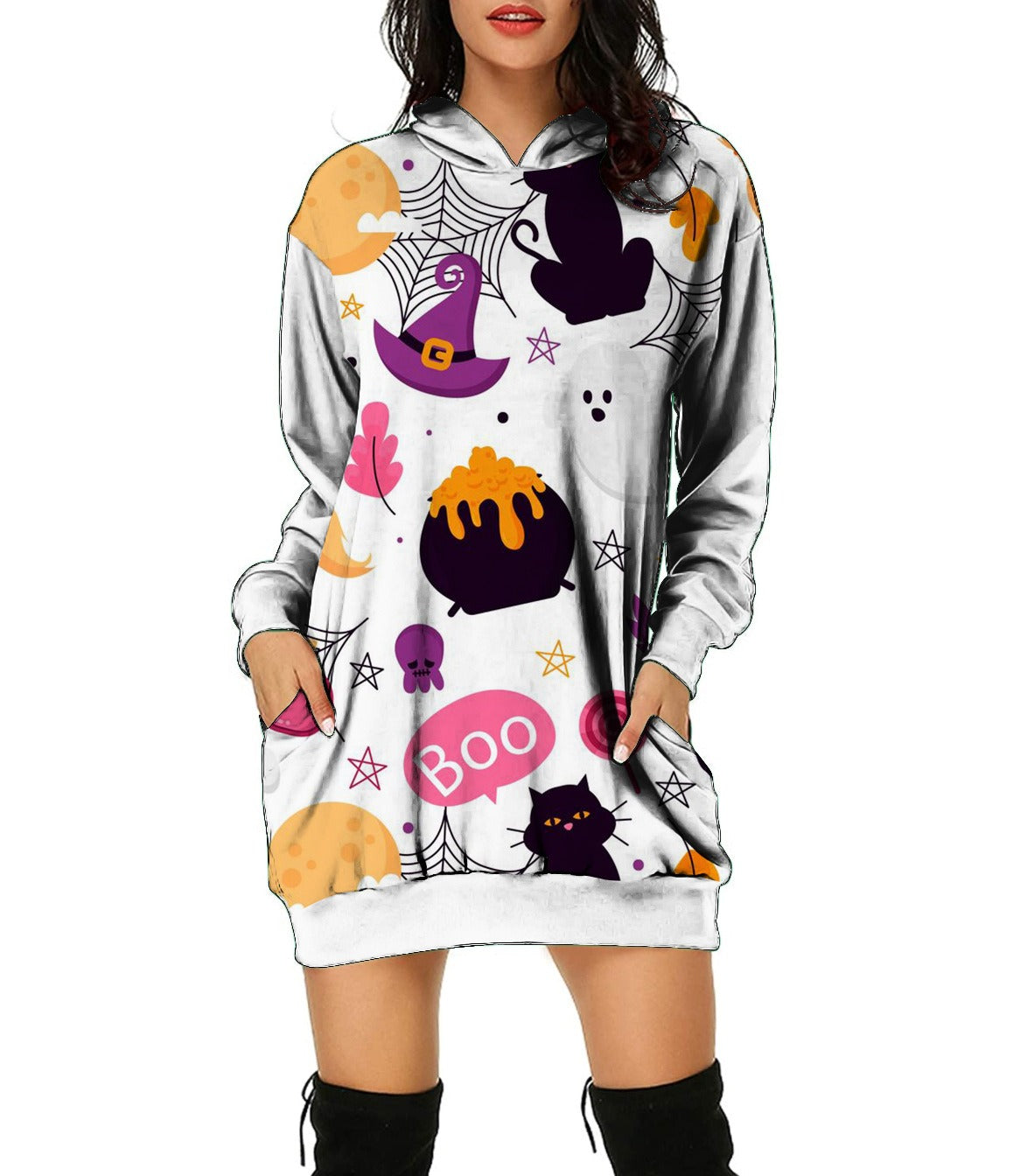 Halloween 3D Print Long Sweater Different Prints