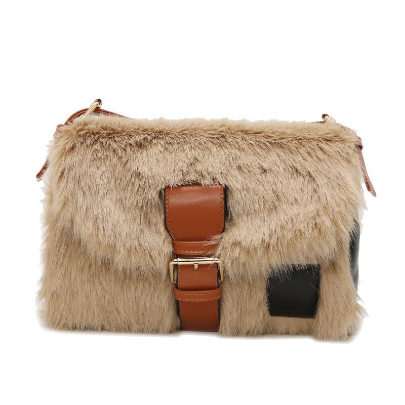 Luxurious Plush Autumn Winter Crossbody Bag: Cozy Elegance for the Colder Seasons